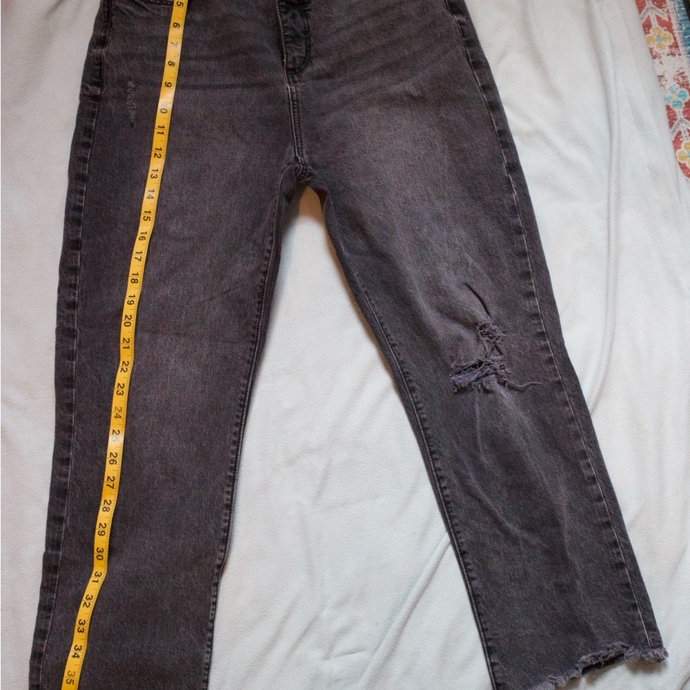 LOFT Black Straight Leg Jeans Classic Denim